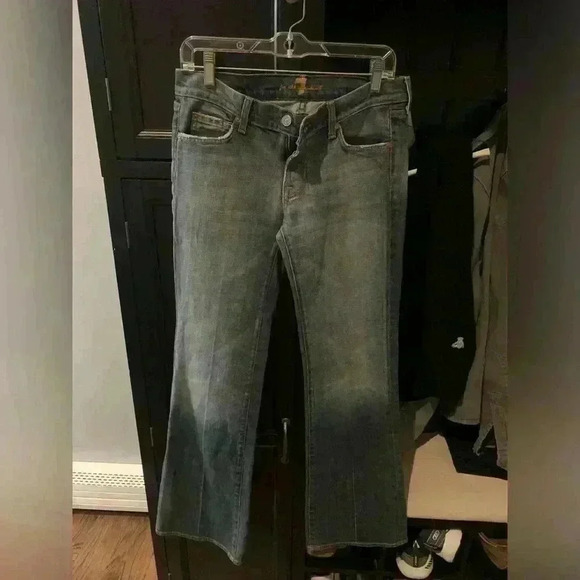 7 For All Mankind low rise Flare Jeans size 29 NWT - Picture 1 of 11